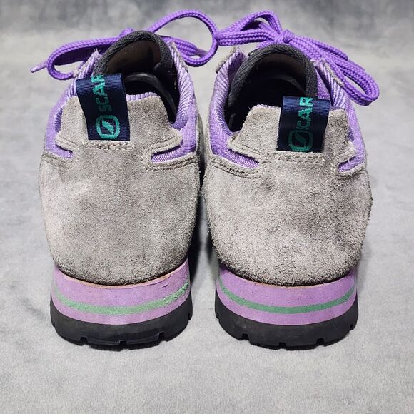 SCARPA Vibram Womens 7.5 US 39 EU Hiking Trail Athletic Shoes Gray Purple Suede - Picture 4 of 15